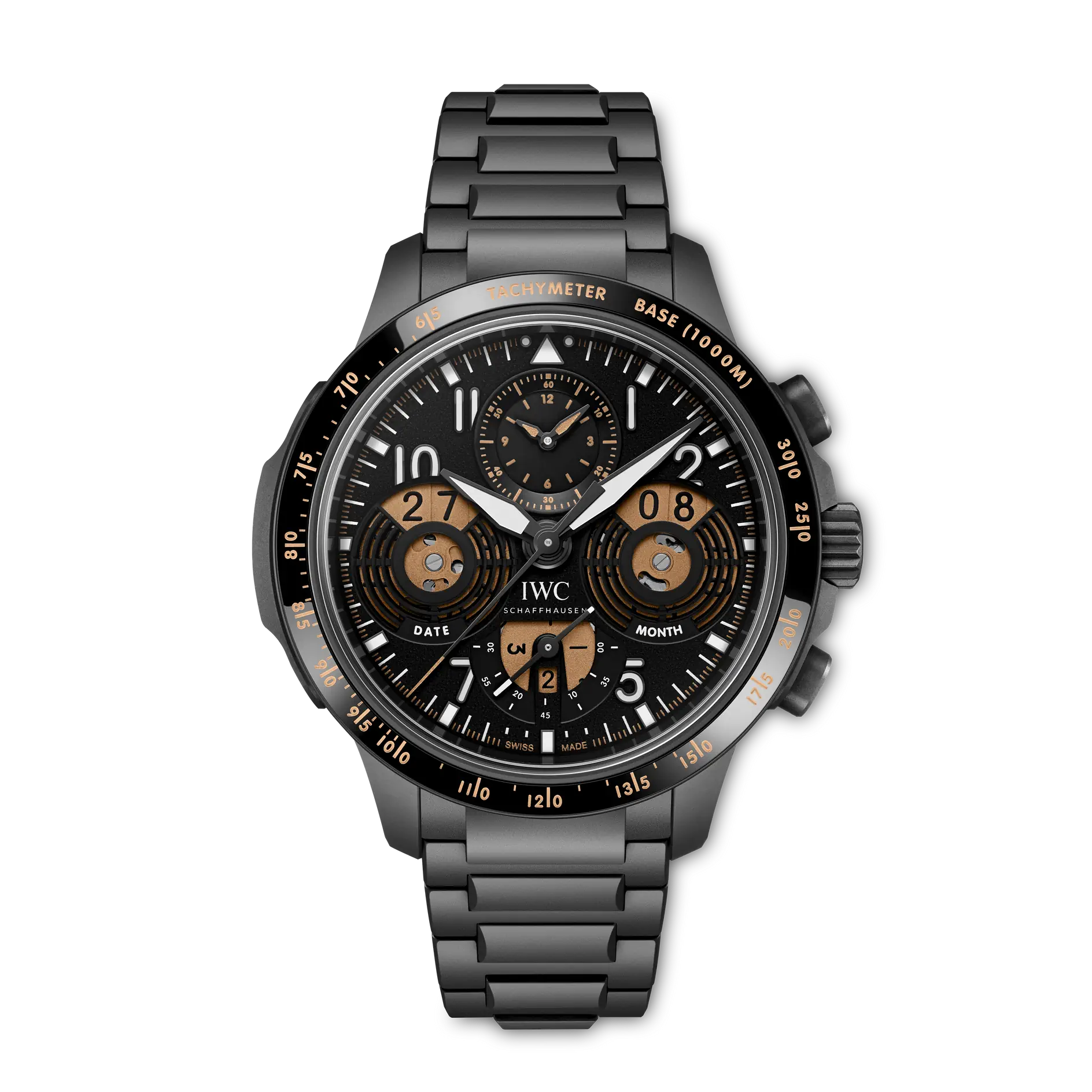 IWC Pilot’s Watch Performance Chronograph Perpetual Calendar Digital Date-Month Black Dial Ceratanium® Bracelet 43 mm IW388801