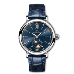IWC Portofino Automatic Day & Night 34 Le Petit Prince Blue Dial Steel Blue Alligator Leather Strap 34 mm IW459806
