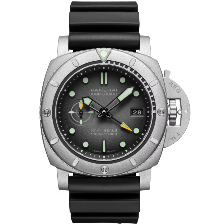 Panerai Submersible Navy Seals Afniotech™ Experience Anthracite Dial Sandblasted Afniotech™ Black Rubber Strap 47 mm PAM01089