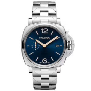 Panerai Luminor Due 42mm Blue Dial Polished Stainless Steel Bracelet PAM01124