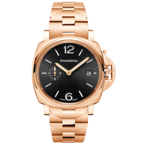 Panerai Luminor Due TuttoOro Black Dial Goldtech™ Bracelet 42 mm PAM01442