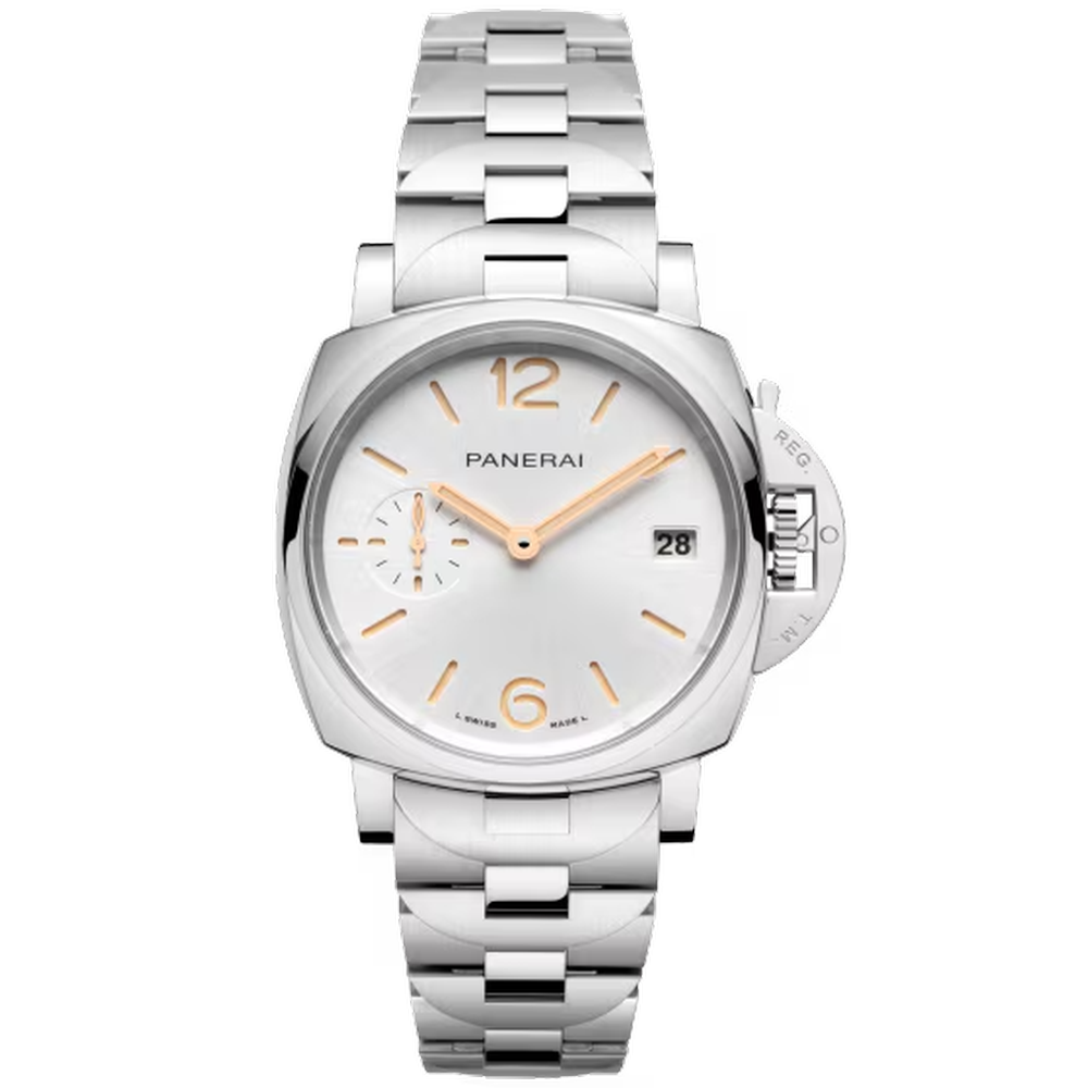 Panerai Luminor Due White Dial Steel Bracelet 38mm PAM01508