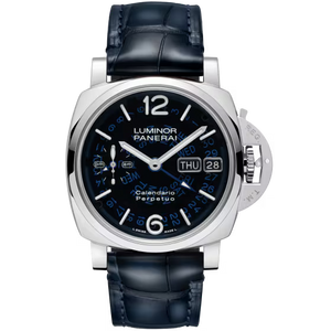 Panerai Luminor Perpetual Calendar Blue Dial Platinumtech™ Blue Alligator Leather Strap 44mm PAM01575