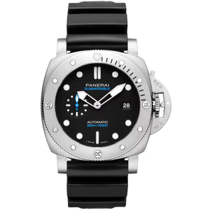 Panerai Submersible Black Dial Steel Black Rubber Strap 44 mm PAM01596