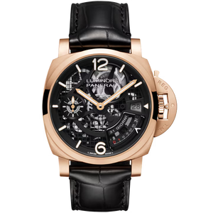 Panerai Luminor 31 Giorni Skeleton Dial Goldtech™ Black Alligator Leather Strap 44 mm PAM01631