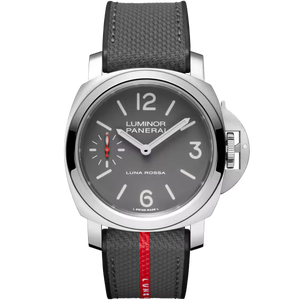 Panerai Luminor Luna Rossa Grey Dial Steel Grey Rubber Strap 44 mm PAM01653