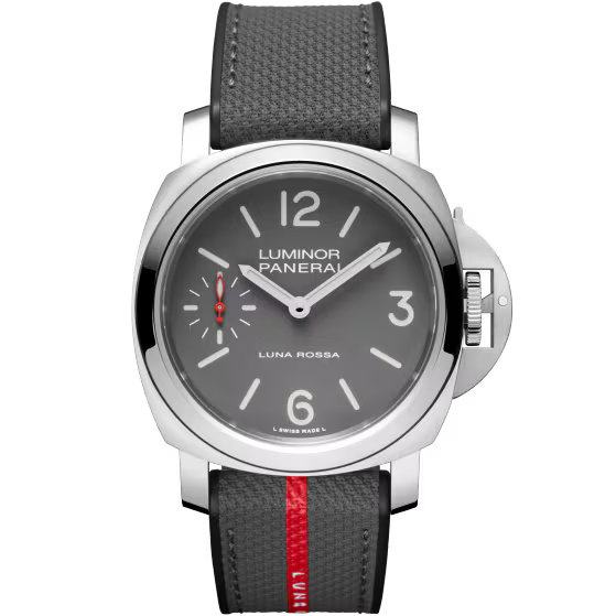 Panerai Luminor Luna Rossa Grey Dial Steel Grey Rubber Strap 44 mm PAM01653