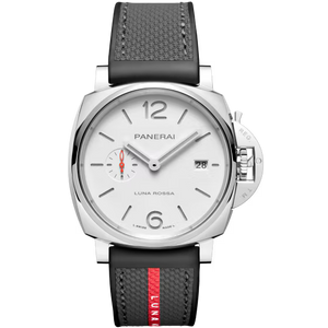 Panerai Luminor Due Luna Rossa White Dial Steel Grey Rubber Strap 42 mm PAM01673