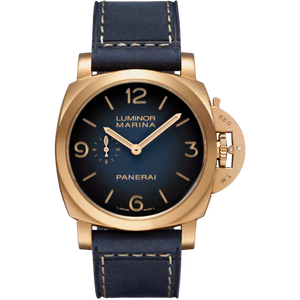 Panerai Luminor Marina Bronzo Blue Dial Bronze Dark Blue Calfskin Strap 44 mm PAM01678