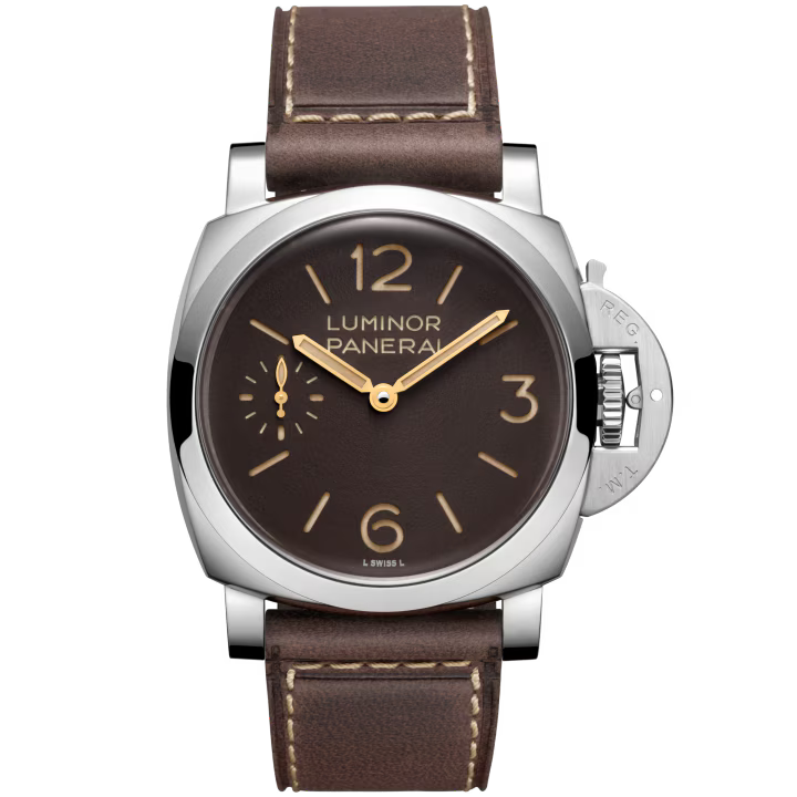 Panerai Luminor Brown Tobacco Dial Steel Dark Brown Calfskin Strap 44 mm PAM01731