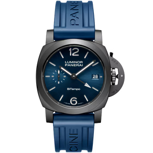 Panerai Luminor GMT Ceramica Blue Dial Ceramic Blue Rubber Strap 40 mm PAM01783