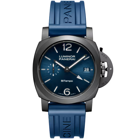 Panerai Luminor GMT Ceramica Blue Dial Ceramic Blue Rubber Strap 40 mm PAM01783