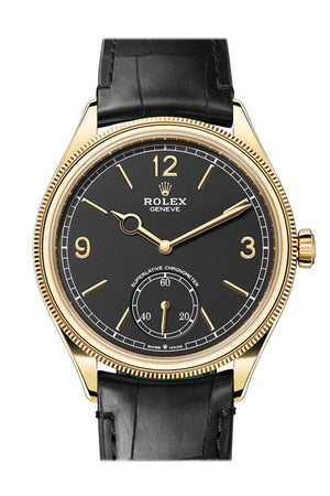 Rolex 1908 39mm Intense Black Dial Yellow Gold 52508