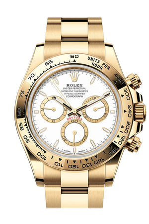 Rolex Daytona 40mm White Dial Yellow Gold Bracelet 126508