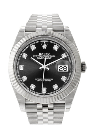 2025 Rolex Datejust 41mm Black Diamond Dial Stainless Steel 126334