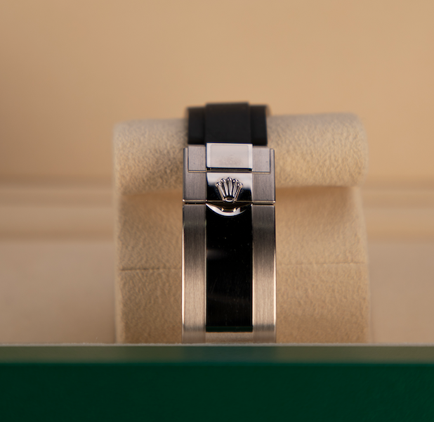 Rolex Cosmograph Daytona 40 mm Steel and Bright Black  Dial 18 kt White Gold Oysterflex Bracelet 126519ln-0006 - WATCHXNYC