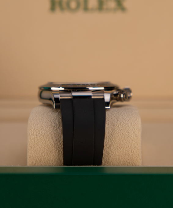 Rolex Cosmograph Daytona 40 mm Steel and Bright Black  Dial 18 kt White Gold Oysterflex Bracelet 126519ln-0006 - WATCHXNYC