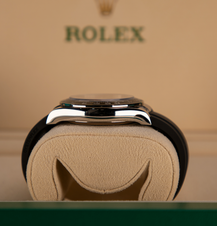 Rolex Cosmograph Daytona 40 mm Steel and Bright Black  Dial 18 kt White Gold Oysterflex Bracelet 126519ln-0006 - WATCHXNYC