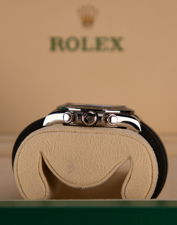 Rolex Cosmograph Daytona 40 mm Steel and Bright Black  Dial 18 kt White Gold Oysterflex Bracelet 126519ln-0006 - WATCHXNYC