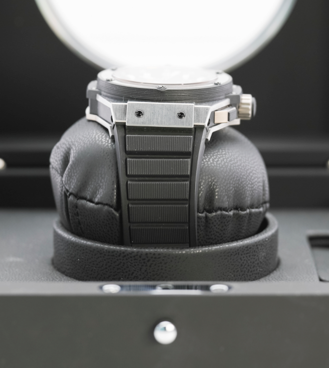 Hublot Classic Fusion Aerofusion Titanium 45 mm Transparent Dial Polished Titanium Rubber Strap 525.NX.0170.RX - WATCHXNYC