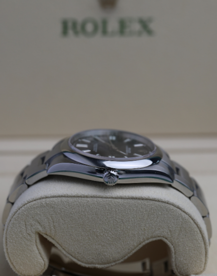 Rolex Oyster Perpetual  41 mm Bright Black Dial Oyster steel  Bracelet 124300-0002 - WATCHXNYC