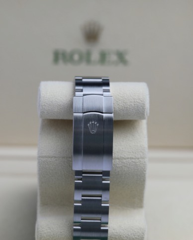 Rolex Oyster Perpetual  41 mm Bright Black Dial Oyster steel  Bracelet 124300-0002 - WATCHXNYC
