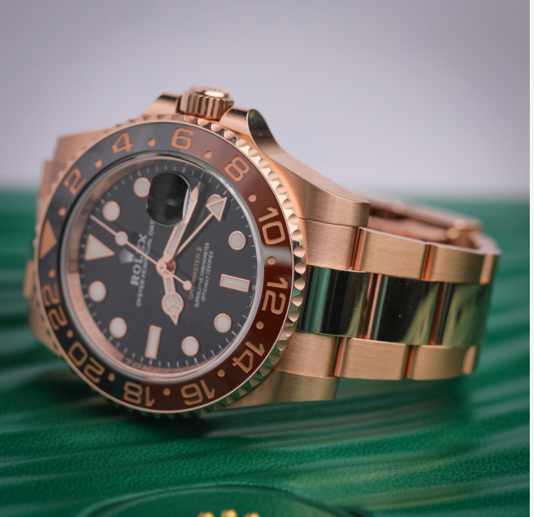 Rolex GMT-Master II 40mm Tiger Iron Dial Everose Gold 126715CHNR - WATCHXNYC