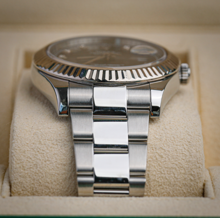 Rolex Datejust 41 41 mm Slate Dial with Diamonds Oystersteel and White Gold Jubilee Bracelet 126334-0006 - WATCHXNYC