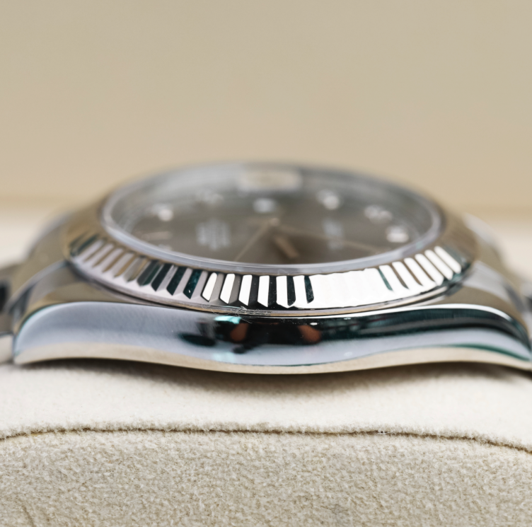 Rolex Datejust 41 41 mm Slate Dial with Diamonds Oystersteel and White Gold Jubilee Bracelet 126334-0006 - WATCHXNYC