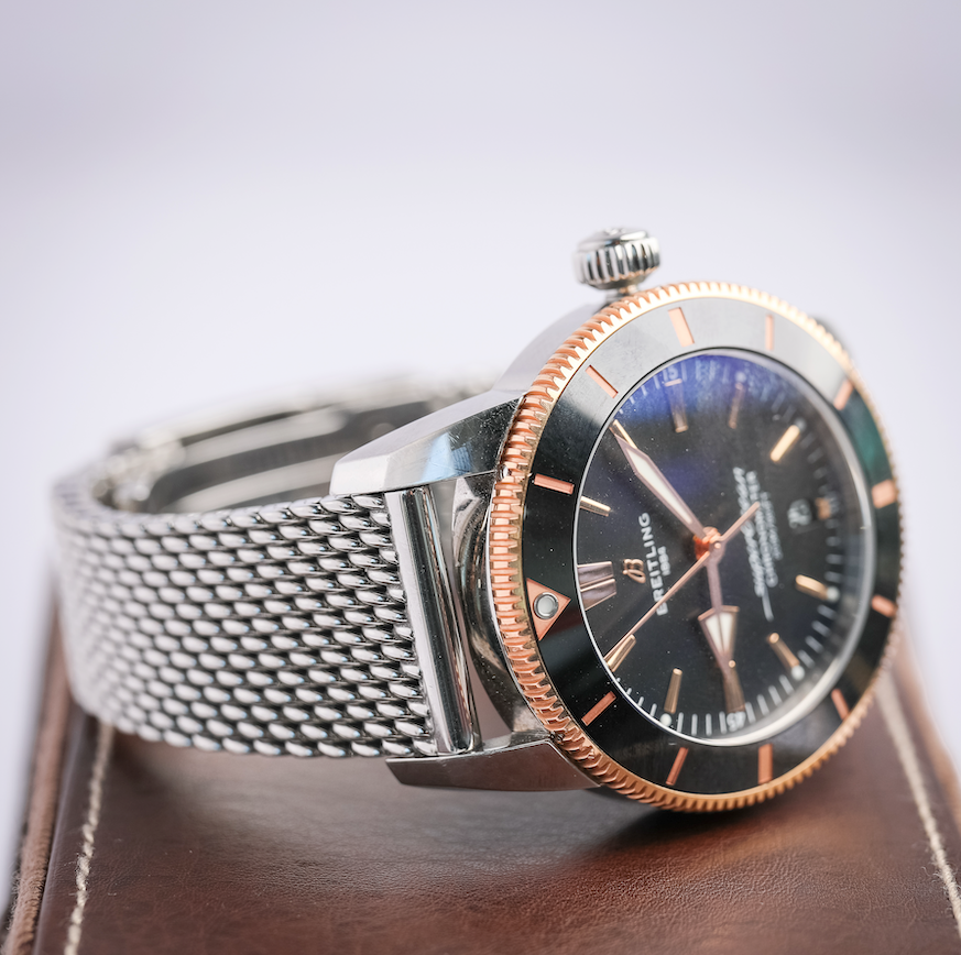 Breitling Superocean Heritage B20 Automatic 44 mm Black Dial Stainless Steel &amp; 18K Red Gold Bracelet UB2030121B1A1 - WATCHXNYC