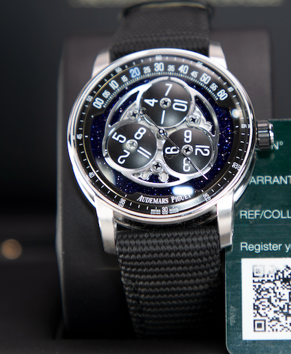Audemars Piguet Code 11.59  Starwheel 41 mm Blue  Dial Black Ceramic Rubber-Coated Strap 15212NB.OO.A002KB.01 - WATCHXNYC