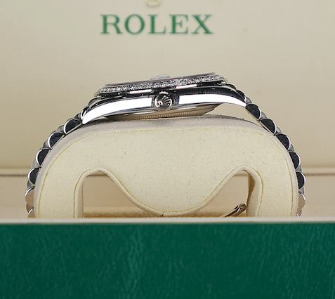 Rolex Day-Date 40mm Diamond Paved Dial White Gold 228349rbr-0036 - WATCHXNYC