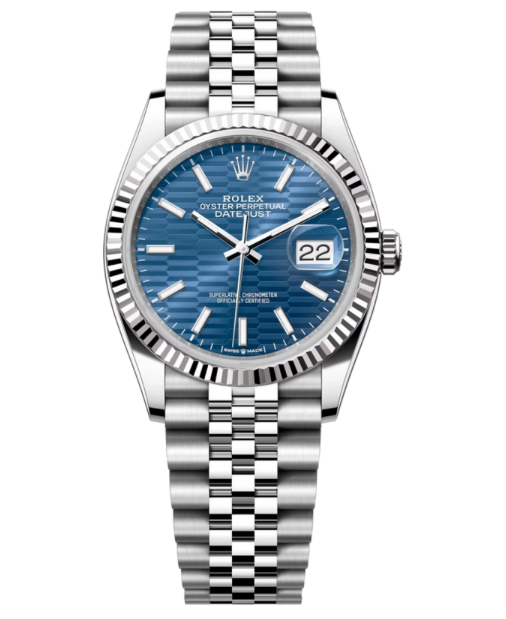 2024 Rolex Datejust 36mm Blue Motif Dial Jubilee 126234 - WATCHXNYC