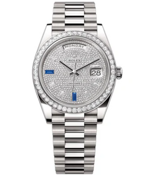 2021 Rolex DayDate Pave Diamond 228349RBr