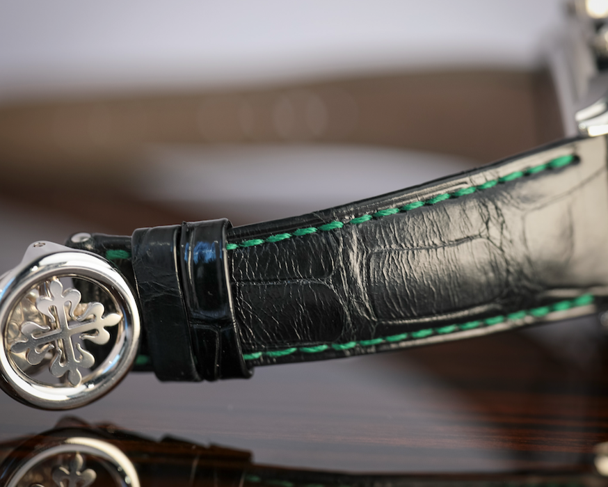 Patek Philippe Grand Complications 41 mm Green Dial Platinum   Leather Strap 5270P-014 - WATCHXNYC