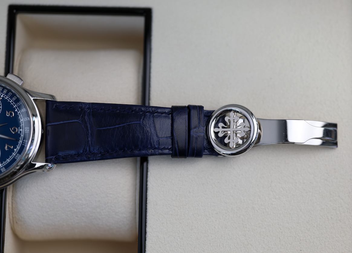 Patek Philippe Grand Complications 41 mm Blue Dial Platinum   Leather Strap 5370P-011 - WATCHXNYC