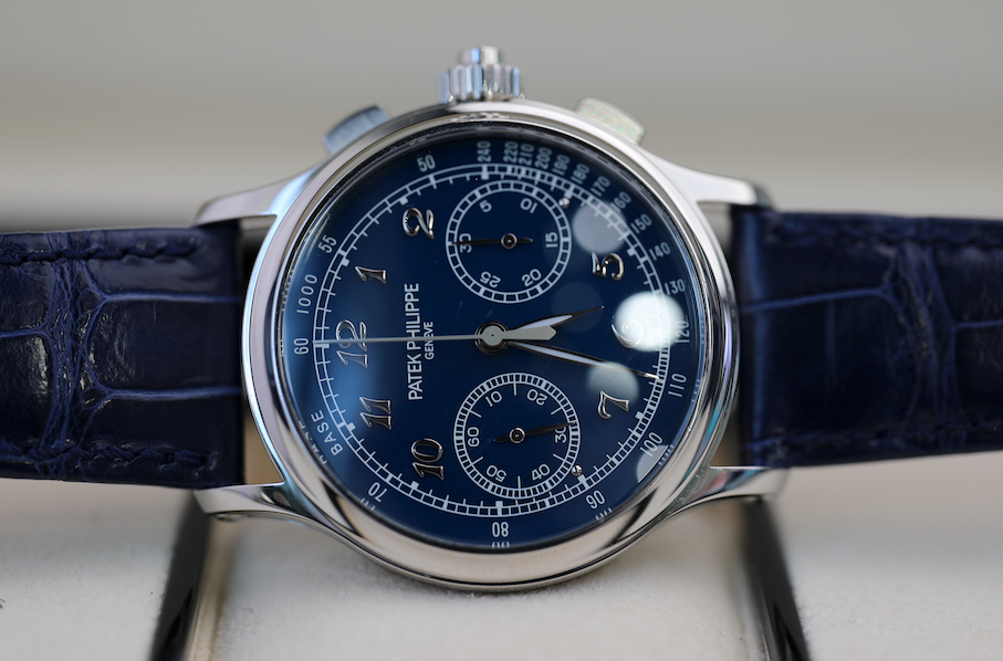 Patek Philippe Grand Complications 41 mm Blue Dial Platinum   Leather Strap 5370P-011 - WATCHXNYC