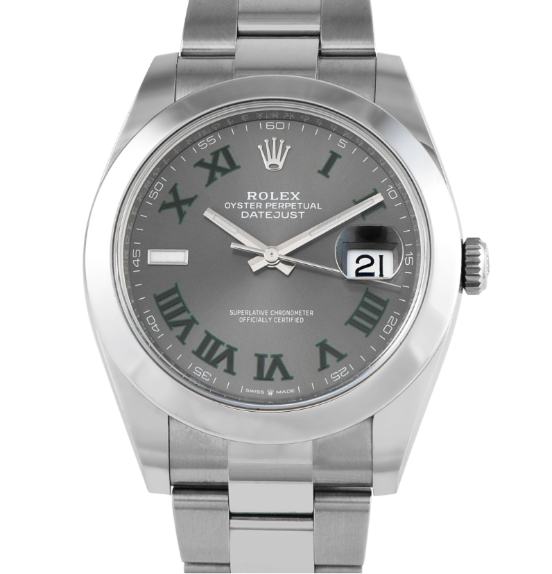Rolex Wimbledon Datejust Stainless Steel 41mm Oyster Perpetual 126300 - WATCHXNYC