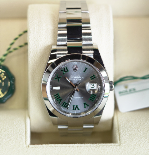 Rolex Wimbledon Datejust Stainless Steel 41mm Oyster Perpetual 126300 - WATCHXNYC