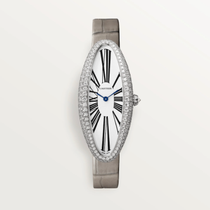 Cartier Baignoire 2025 New Baignoire Allongée Silver Dial White Gold 47.0mm x 20.7mm - WATCHXNYC