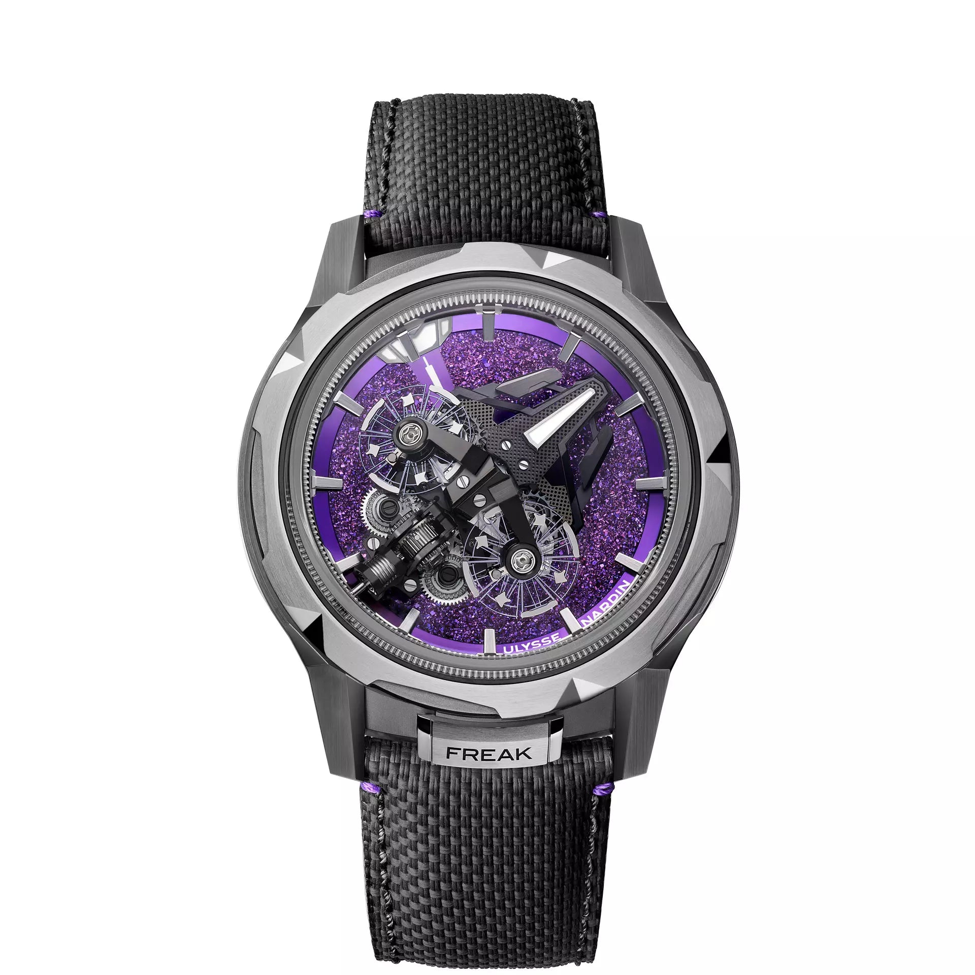 Ulysse Nardin Freak S WOS Centenary Exclusive 45 mm Crystalium Purple Dial Textured Rubber Strap 2513-500LE-7A-WOS/3A - WATCHXNYC