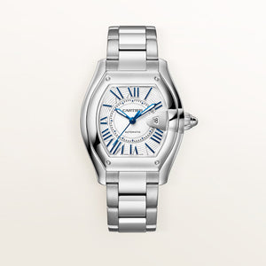 Cartier Roadster Medium White Dial Steel Bracelet WSRD0019