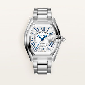 Cartier Roadster Large White Dial Steel Bracelet WSRD0020