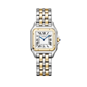 Panthère de Cartier Medium Two-Tone Yellow Gold White Dial Bracelet W2PN0019