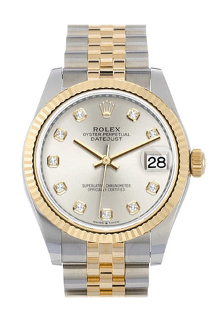 Rolex Datejust 31mm Silver Diamond Dial Stainless Steel & Yellow Gold 278273