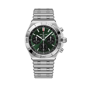 Breitling Chronomat B01 Chronograph 42mm Green Dial Stainless Steel Bracelet AB0158101L1A1