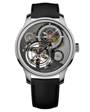 Greubel Forsey Tourbillon Cardan Titanium 45.5 mm Gray Dial Black Rubber Strap
