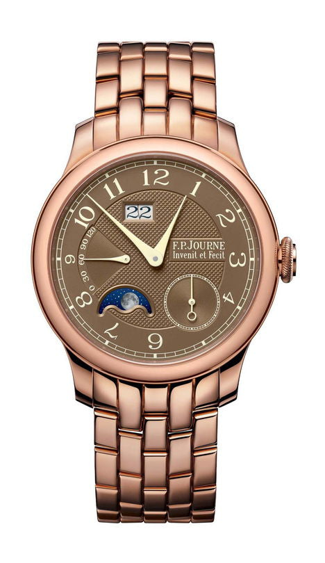 F.P.Journe Automatique Lune Havana 40mm Brown Dial 6N Gold Bracelet - WATCHXNYC
