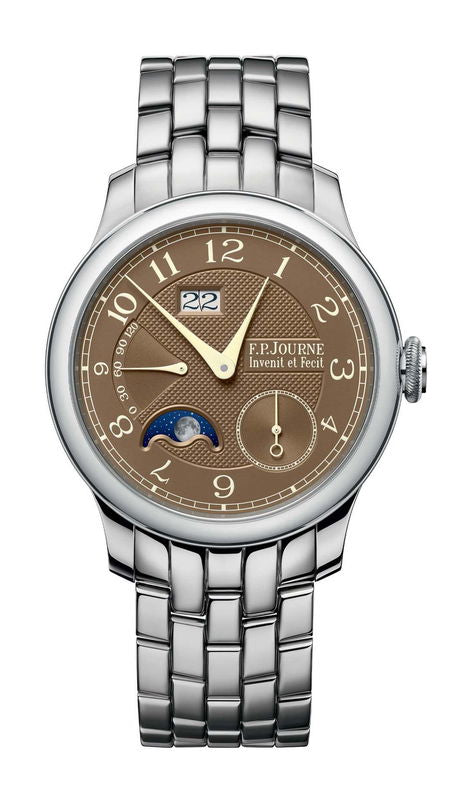 F.P.Journe Automatique Lune Havana 40mm Brown Dial Platinum Bracelet - WATCHXNYC