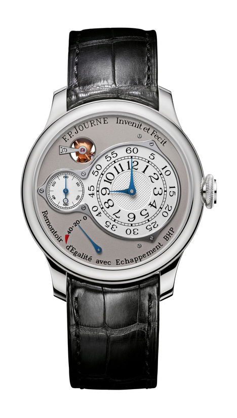 F.P.Journe Chronomètre Optimum 40mm White Dial Platinum Alligator Leather Strap - WATCHXNYC